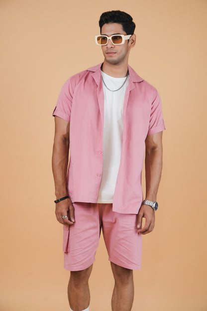 Onion Pink Plain Shirts & Shorts