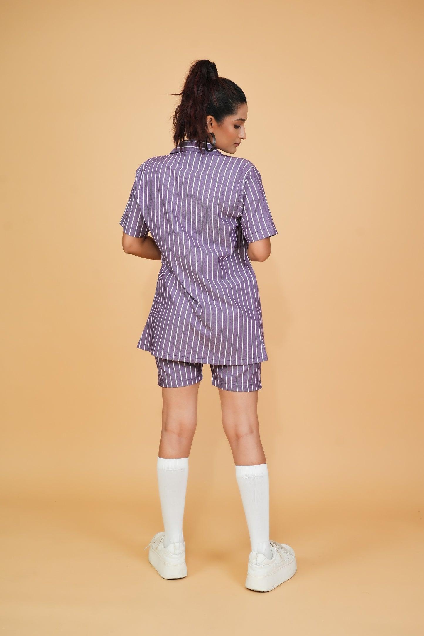 Purple Women Shirt and Shorts